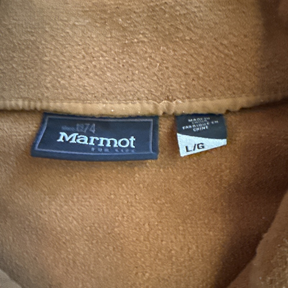 MARMOT  Maple Brown COLFAX Fleece Full Zip VEST Jacket Mens Size‎ Large - Picture 4 of 10